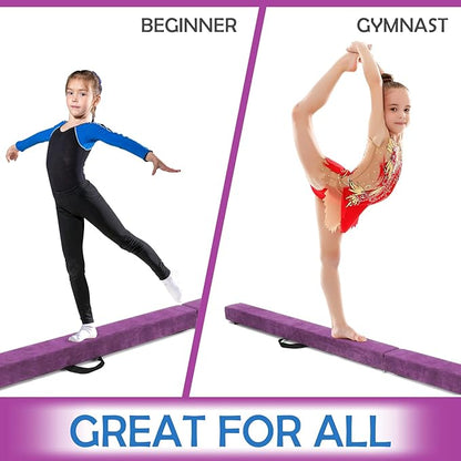 Giantex 7FT/8FT/9FT Balance Beam, Folding Gymnastics Beam w/Carry Handles - Image 2
