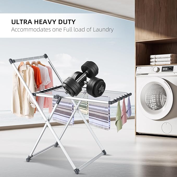 Unkqan Clothes Drying Rack, Foldable Laundry Rack - Image 2