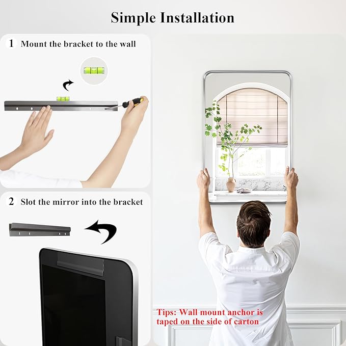 Fabuday Bathroom Mirror for Wall Mounted - Image 5