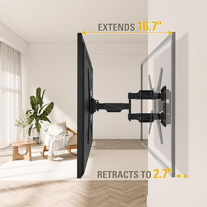 Mounting Dream TV Wall Mount for Most 26-55" TVs, Television Mount Full Motion - Image 4