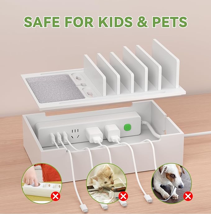 Pezin & Hulin Bamboo Charging Station, Electronic Devices Organizer - Image 3
