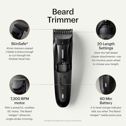 MANSCAPED® The Beard Hedger® Premium Men's Beard Trimmer, 20 Length Adjustable - Image 2
