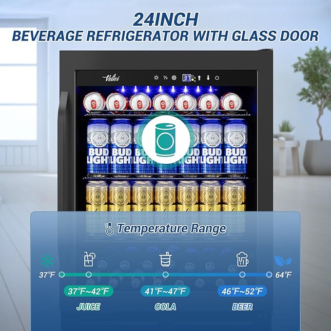 24 Inch Beverage Refrigerator Under Counter, and Milk - Image 2