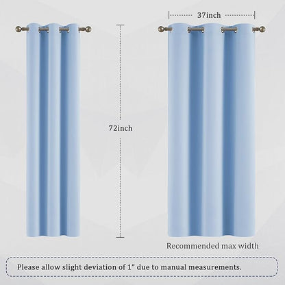 DUALIFE Cerulean Blackout Curtains - Image 7