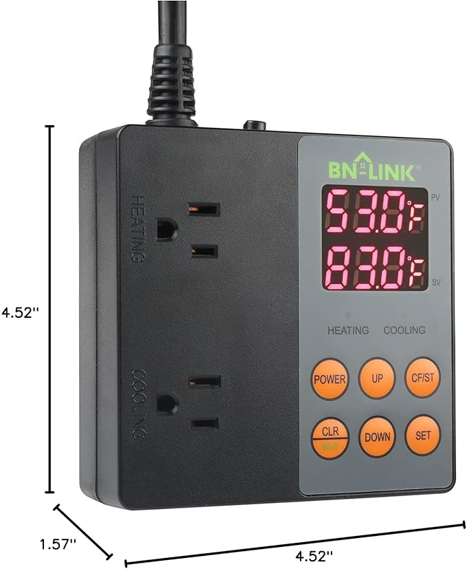 BN-LINK Smart WiFi Digital Temperature Controller Heating Cooling, Works - Image 9