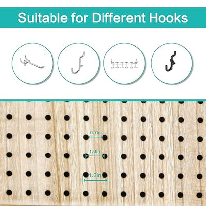 Babion 6 Panel Pegboard Display, Pegboard Room Divider Freestanding Folding - Image 8