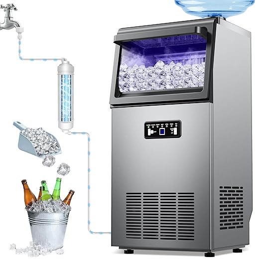 Commercial Ice Maker Machine 120lbs/24H by Amadvi