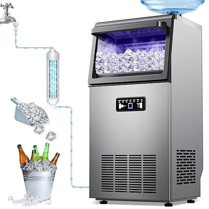 Commercial Ice Maker Machine 120lbs/24H by Amadvi