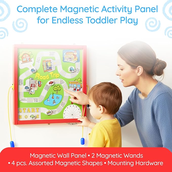 Magnetic Toddler Activity Wall Panel Toy – Interactive Wall Busy Board – - Image 2
