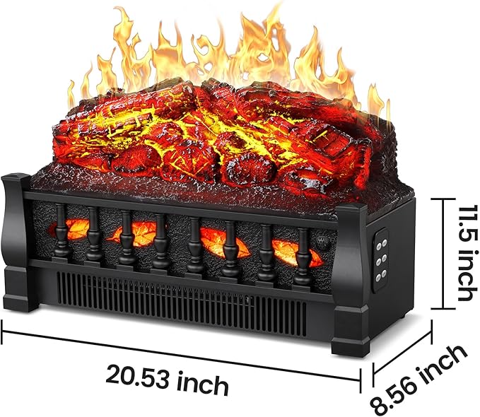 21 Inches Electric Fireplace Insert Log Heater Set, Freestanding Heater - Image 6