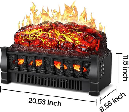 21 Inches Electric Fireplace Insert Log Heater Set, Freestanding Heater - Image 6