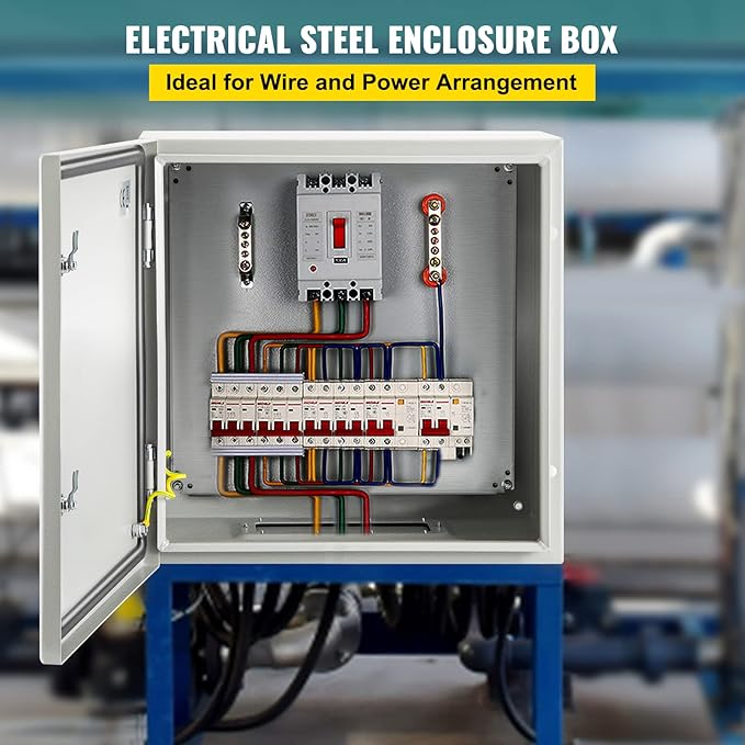VEVOR NEMA Steel Enclosure, IP66 Waterproof & Dustproof, Outdoor/Indoor - Image 2