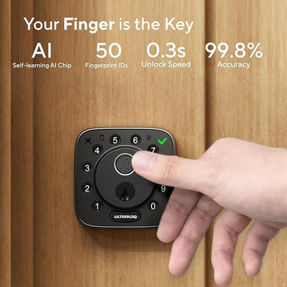 ULTRALOQ Bolt Fingerprint WiFi Smart Lock, Works - Image 2