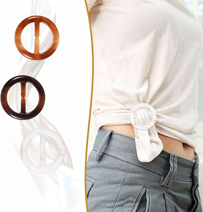 T-Shirt Clips 9 PCS, Clothes Corner Knotted Button, Fashion Alloy Pearl - Image 3