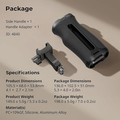SmallRig Mini NATO Side Handle for Camera Cages, Universal Ergonomic Side - Image 8