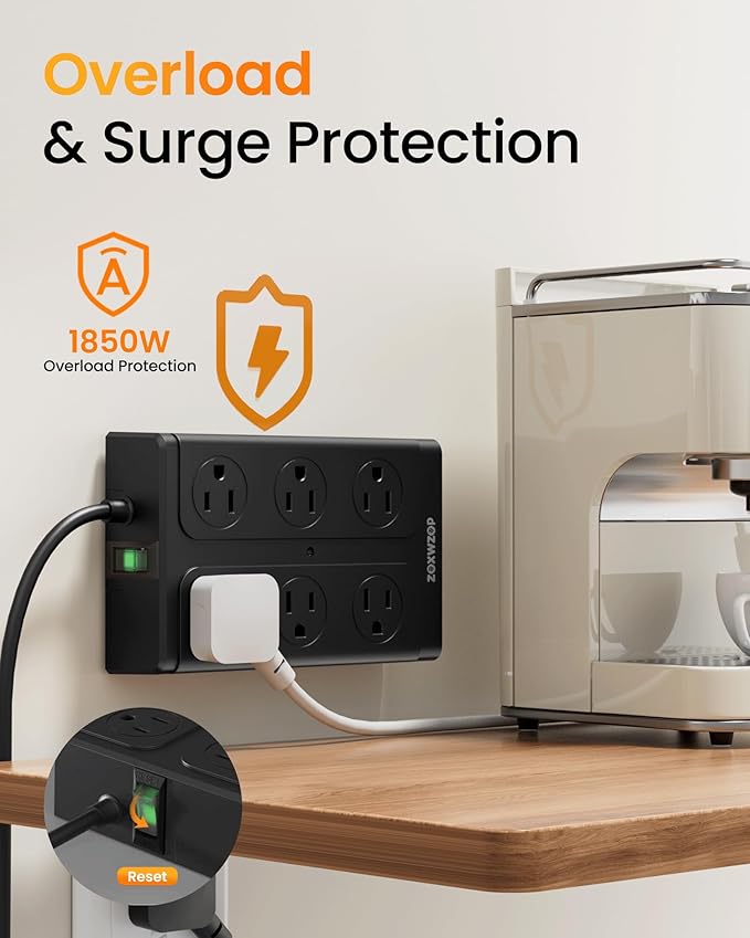 Zoxwzop Surge Protector Power Strip - Image 5