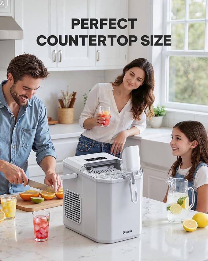 Silonn Ice Maker Countertop, Self-Cleaning Ice Makers - Image 7