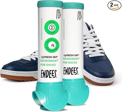 Endees UpFresh 360° Shoe Deodorizer Spray – 2 x 3.38 Fl Oz I Foot Odor by endees