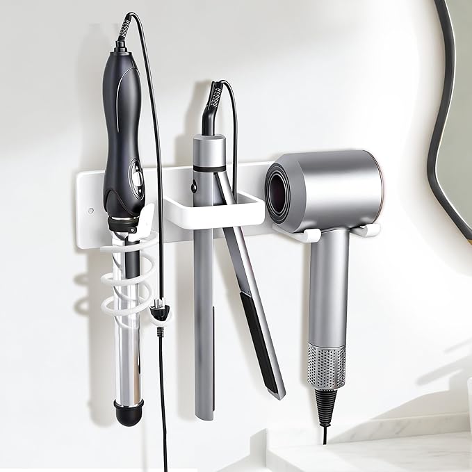 Dovyn Blow Dryer Holder Wall Mount, 3 in 1 Bathroom Hair Tool Organizer by Dovyn