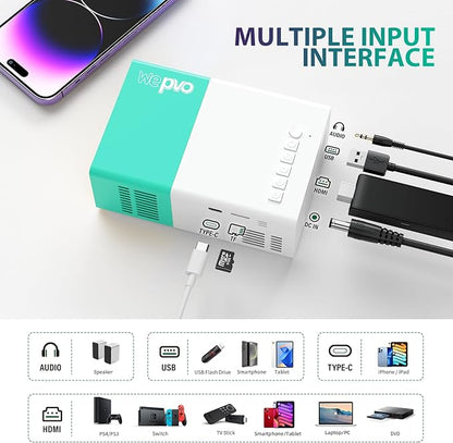 Projector Mini Portable Outdoor Movie Projectors, LED Pico Video Projector - Image 3