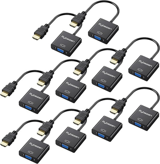 HDMI to VGA Adapter 10 Pack, Compatible by Digitconvert