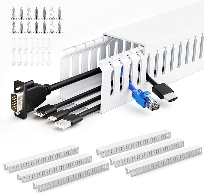 ZhiYo 2 x 2in Professional Server Rack Cable Management Raceway, 99in Cable - Image 8