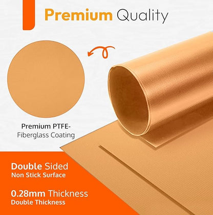 Copper 2 Pack Heavy Duty Non Stick Teflon Oven Liners Mat, Large Thick Liners - Image 4