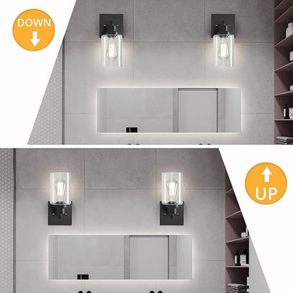 DIKAIDA Plug in Wall Sconces, 2 Pack Wall Lamp, Rustic Plug in Wall Light - Image 4