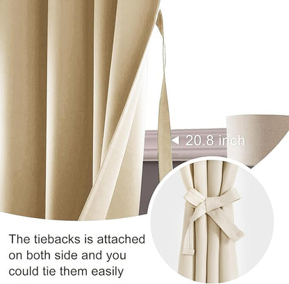 JIUZHEN Blackout Curtains for Bedroom– Thermal Insulated, Noise Reducing Room - Image 5