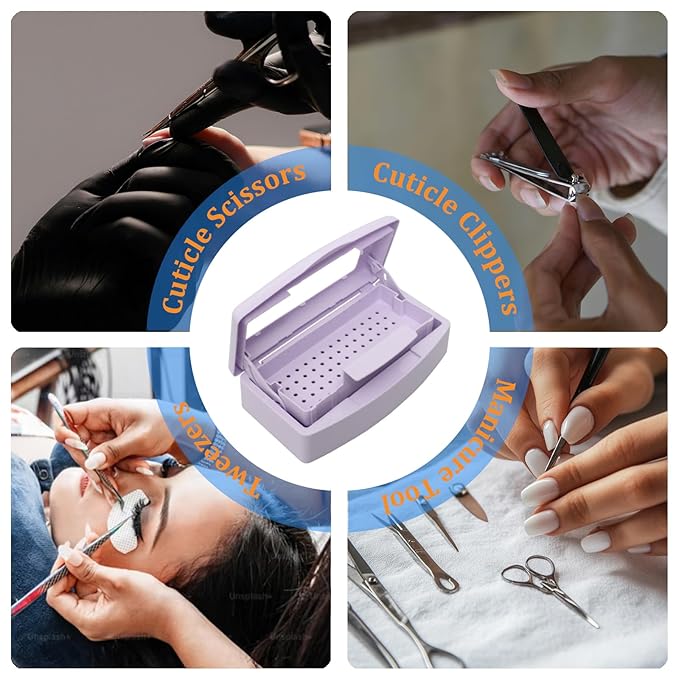 Nail Tool Sterilizer Box, Plastic Sterilization Tray - Image 5