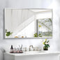 Silver Bathroom Mirror for Wall, 30x48 Inch Rectangle Mirrors by Welcometocofeny