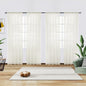 youleyar Solid Sheer Rod Pocket Curtain Voile Draperies 4 Panels Ivory Beige Black Grey Coffee 52 Inch Width 96 Inch Long 1 Pair for Kitchen Bedroom Children Living Room Yard(Ivory,52Wｘ96L)