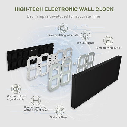 CHKOSDA LED Large Digital Wall Clock, Oversize Digital Clock - Image 6