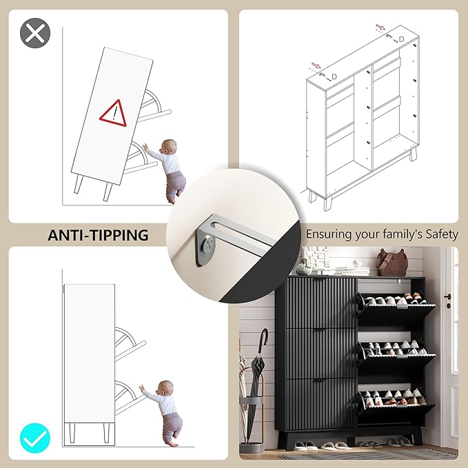 Shoe Cabinet Storage for Entryway - Image 6