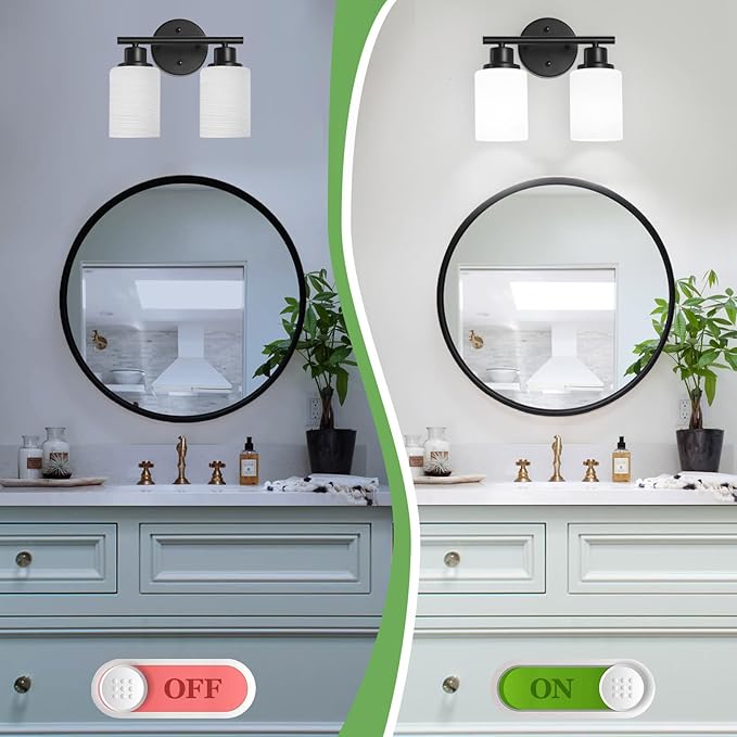 Guliaofo 2-Light Vanity Lights, Modern Vanity Lighting Fixture - Image 4