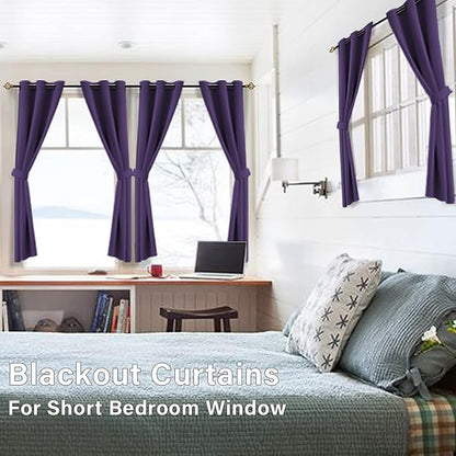 KOUFALL Dark Purple Window Curtains - Image 3