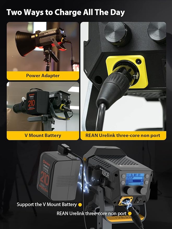 Video Light, COLBOR CL220 Lite 220W Continuous Lighting 2700-6500K Bi-Color - Image 5