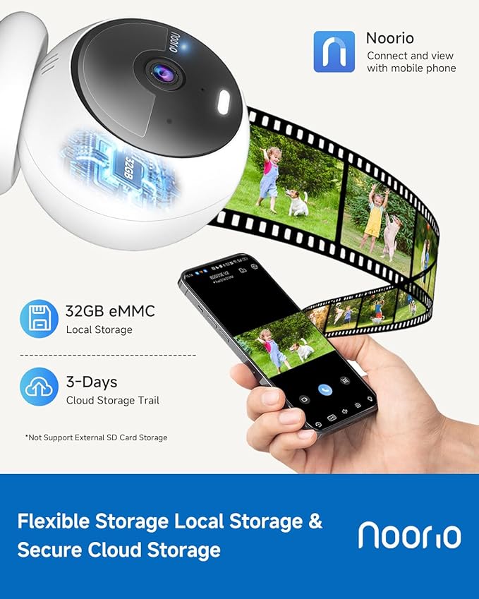Noorio Security Cameras Wireless Magnetic, 2K Indoor Outdoor Camera - Image 7