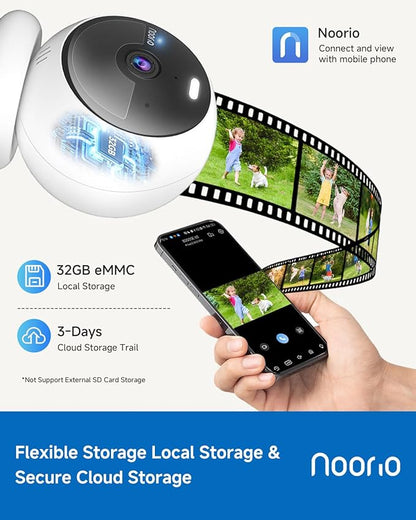 Noorio Security Cameras Wireless Magnetic, 2K Indoor Outdoor Camera - Image 7