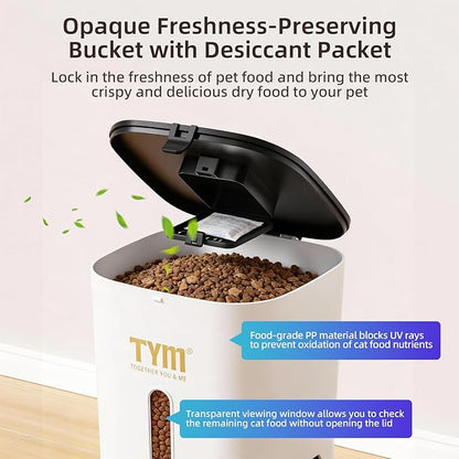 TYM Automatic Cat Feeder, 7L WiFi Cat Food Dispenser - Image 5