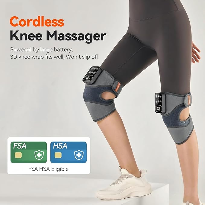 Cordless Knee Massager with Heat Vibration - Image 3