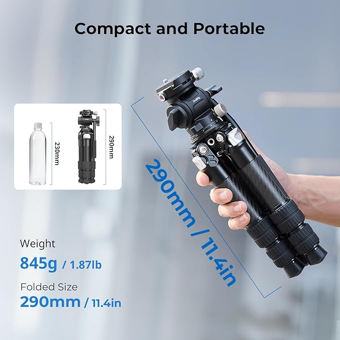 SmallRig Portable Carbon Fiber Tabletop Tripod Kit, Built-in QR Plate - Image 2