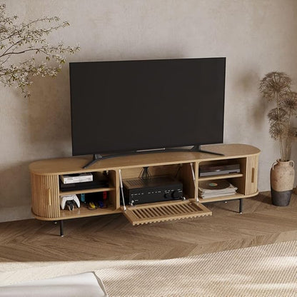 POVISON Fully-Assembled Mid Century Modern TV Stand - Image 2