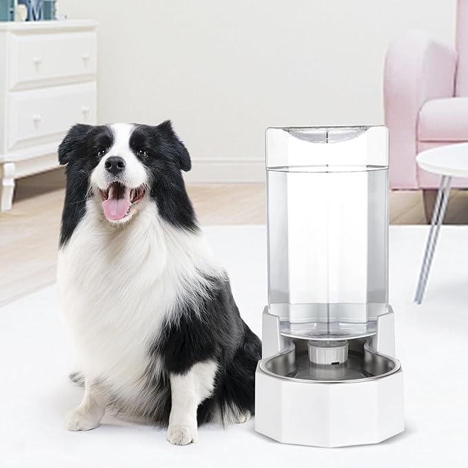 Sfozstra Automatic Pet Water Dispenser: 8L White Gravity Stainless Steel Water - Image 8