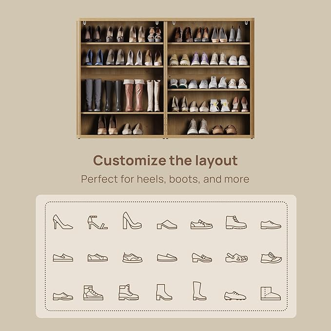 SICOTAS Rattan Shoe Storage Cabinet - Image 7
