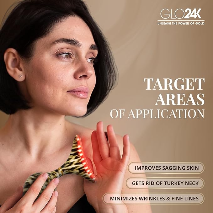 GLO24K Red Light for Face and Neck Beauty Device – Triple LED Action & - Image 2