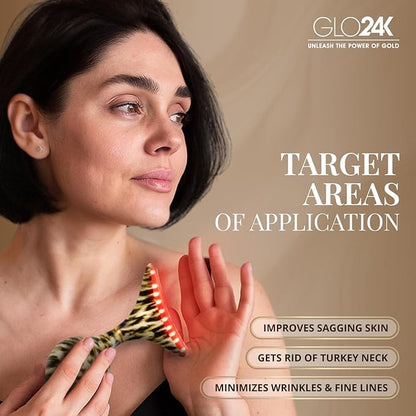 GLO24K Red Light for Face and Neck Beauty Device – Triple LED Action & - Image 2
