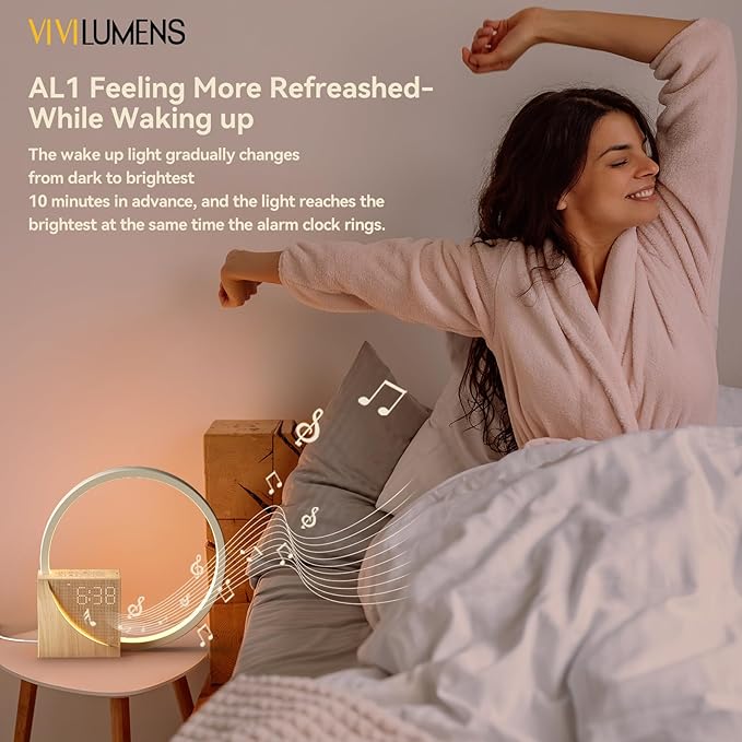 Vivilumens Sunrise Alarm Clock for Heavy Sleepers Adults, Wake-up Light - Image 2