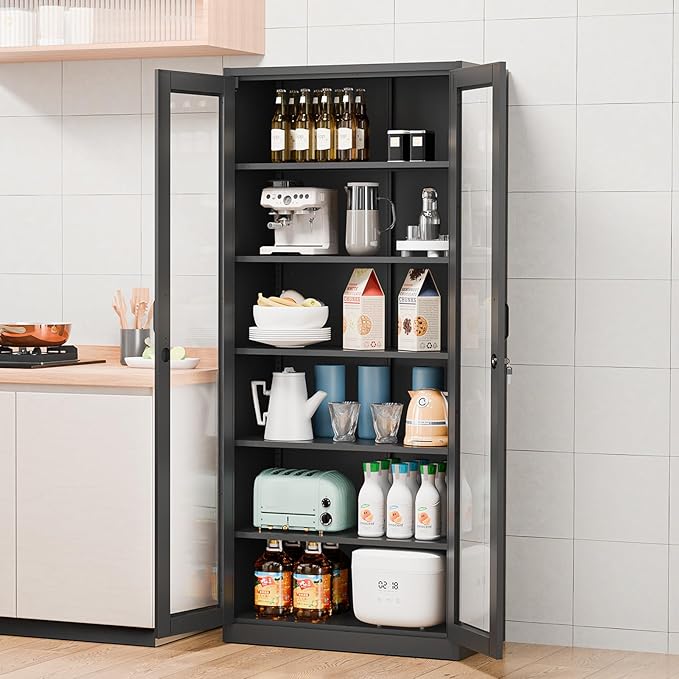 VINGLI Lockable Display Cabinet - Image 9
