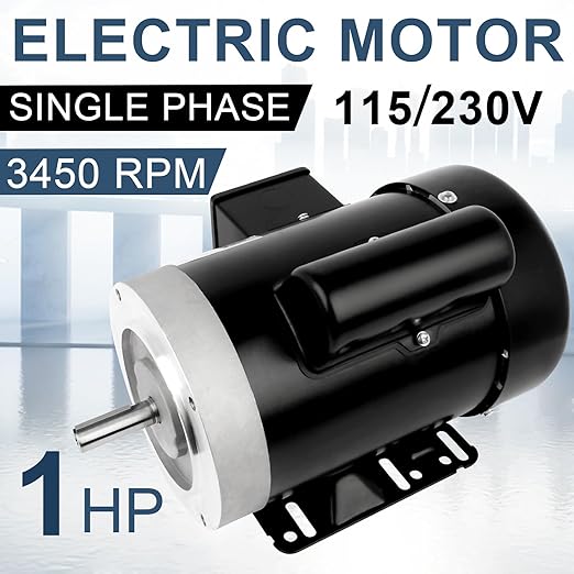 1 HP Electric Motor General Purpose Single Phase Motor 3450 RPM 115/230V - Image 4